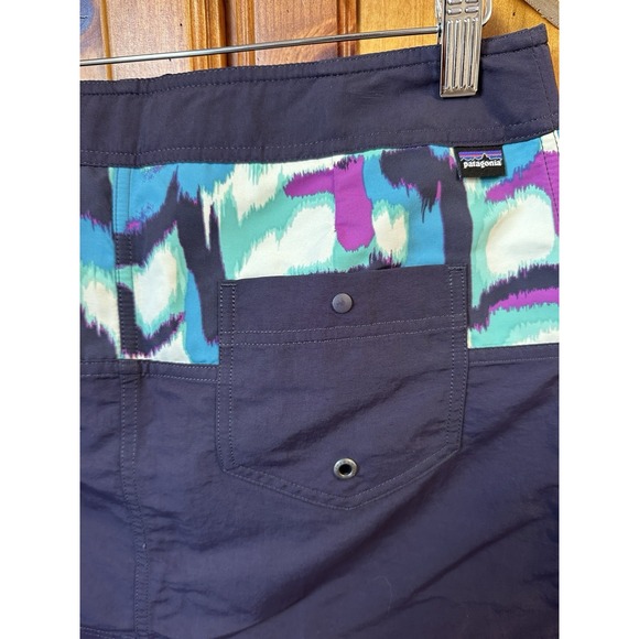 Patagonia Women's 6 Board Skirtie Swim Mini Skirt Nylon Hiking Beach Pool Blue - Picture 3 of 9